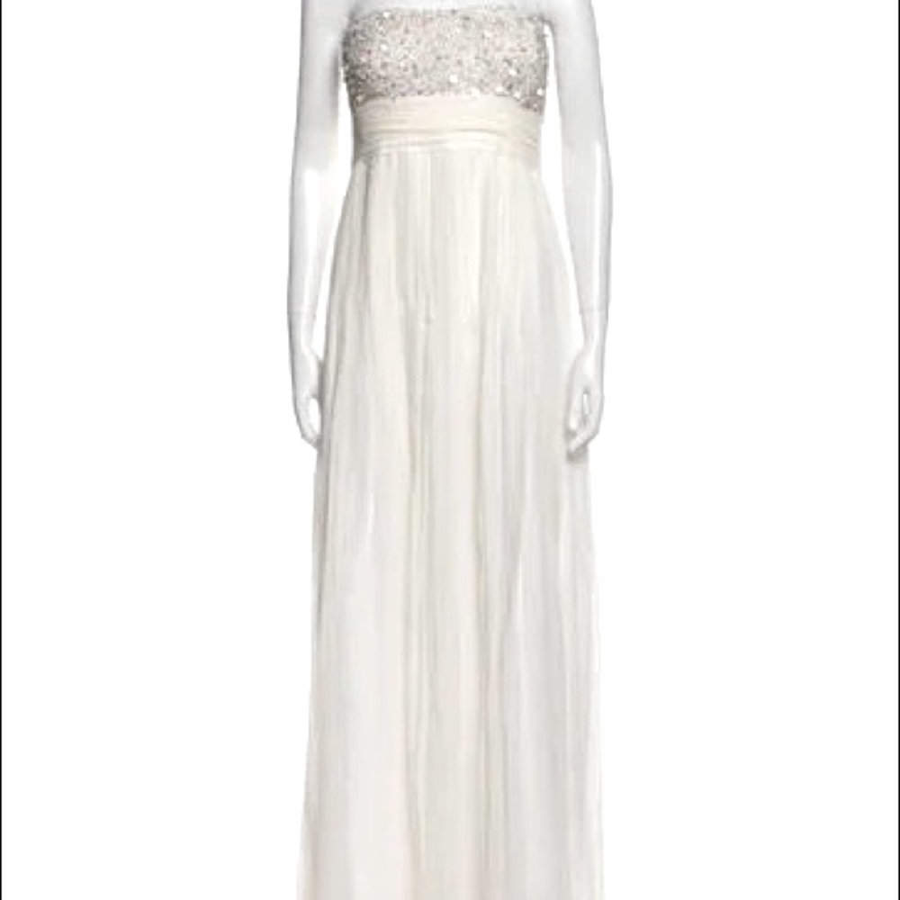 Aidan Mattox Silk Long Dress.
